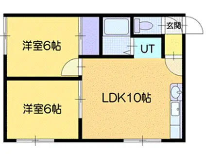 メゾンドミキ(2LDK/2階)の間取り写真