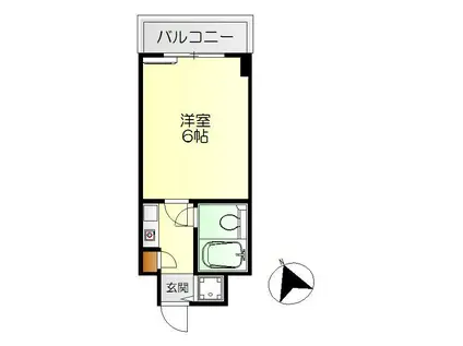 朝日プラザ呉センターコア(1K/8階)の間取り写真