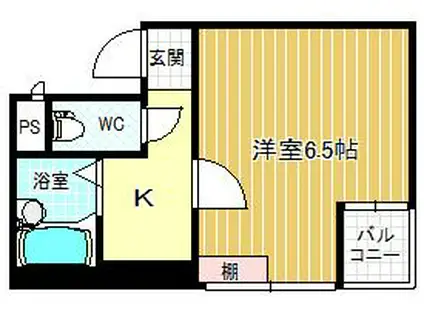 ジョリーフローラー(1K/9階)の間取り写真