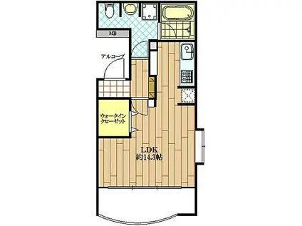 ペイサージュ渋谷FIRST(ワンルーム/4階)の間取り写真