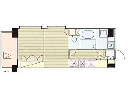 コートラクリア京橋(2K/6階)の間取り写真