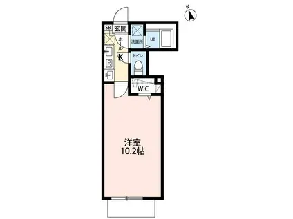 アトランティス小手指(1K/1階)の間取り写真