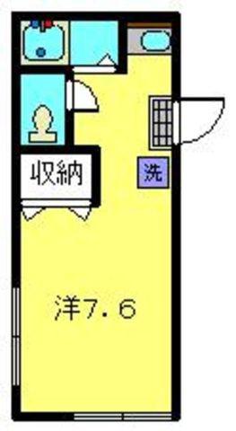 ベアヴァレー(ワンルーム/3階)の間取り写真