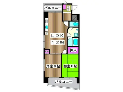 セレクト高島平(2LDK/3階)の間取り写真