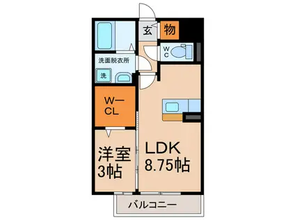 カトル セゾン(1LDK/3階)の間取り写真