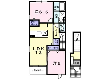 サニ-エミA(2LDK/2階)の間取り写真