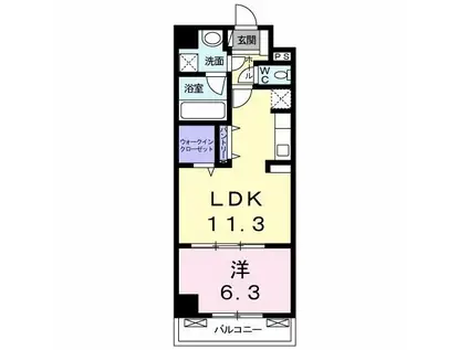 リッチモンド イースト(1LDK/4階)の間取り写真