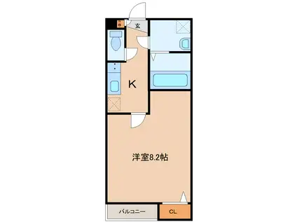 グランチェスタ(1K/3階)の間取り写真