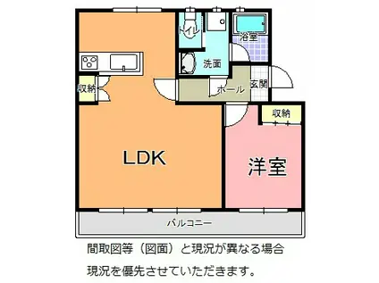 住谷マンション(1LDK/2階)の間取り写真