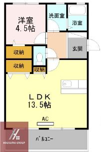 フジコーポ(1LDK/3階)の間取り写真