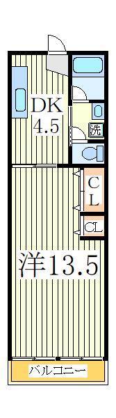 千代田ハイツ(1DK/3階)の間取り写真