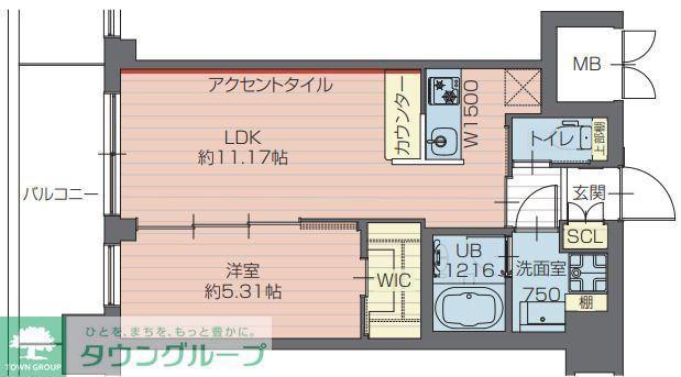 プレジオ川口ASIAN(1LDK/3階)の間取り写真