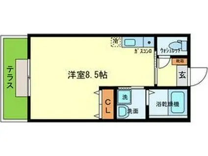 シャーメゾン中野(ワンルーム/1階)の間取り写真