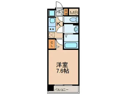 プレサンス名古屋STATIONディーヴァ(1K/9階)の間取り写真