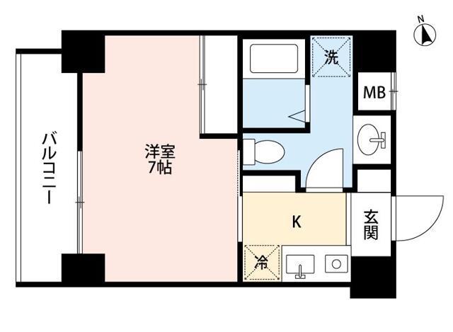 戸越銀座テラス(ワンルーム/3階)の間取り写真