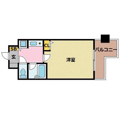 AXIS LIFE UMEDA(1K/6階)の間取り写真