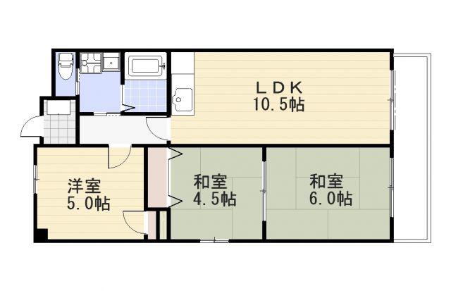 和光麻里布レジデンス壱番館(3LDK/10階)の間取り写真