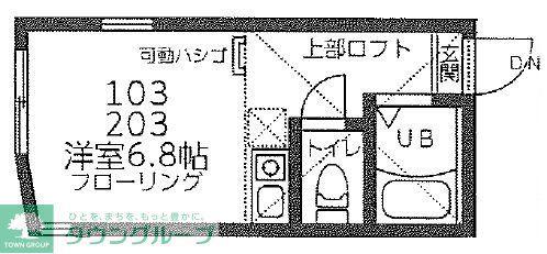 BOA SORTE宮前(ワンルーム/1階)の間取り写真