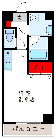 サニーヴィラジェミー(ワンルーム/4階)の間取り写真
