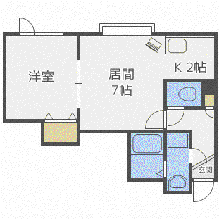 パシフィックオーシャンII(1LDK/3階)の間取り写真