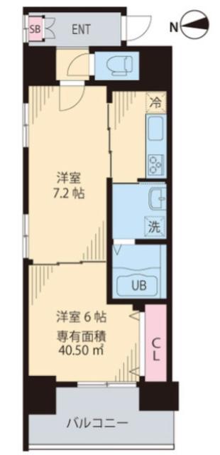 ステラ北進(1LDK/4階)の間取り写真