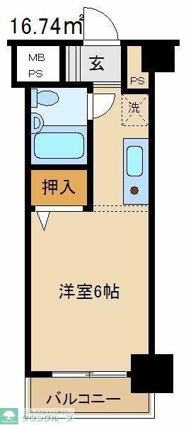 ダイアパレス高崎中央(1K/3階)の間取り写真