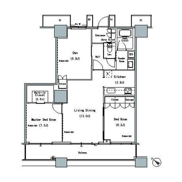 THE TOKYO TOWERS MIDTOWER 部屋番号407(2SLDK/4階)の間取り写真