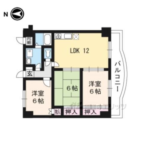エスポワール彩(3LDK/3階)の間取り写真