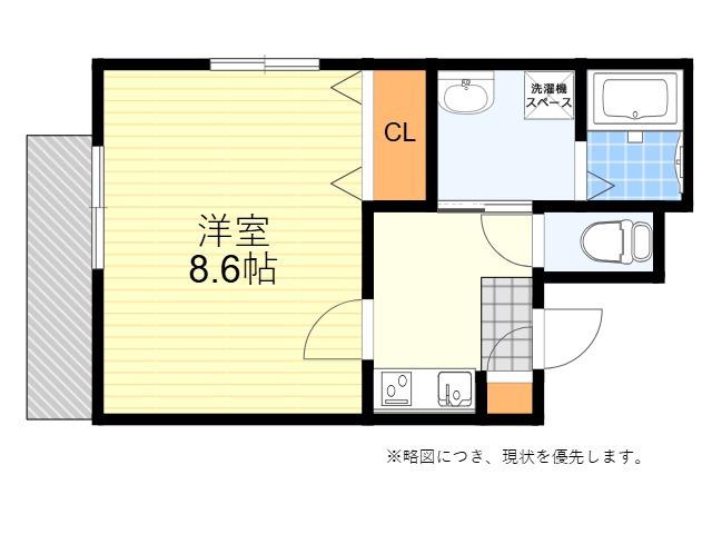 メゾンブランシュ(1K/2階)の間取り写真