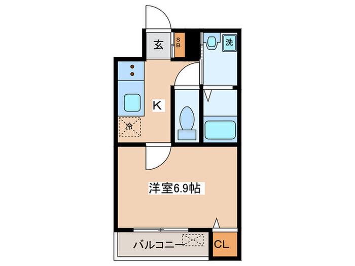 EVER PRESENT(1K/3階)の間取り写真