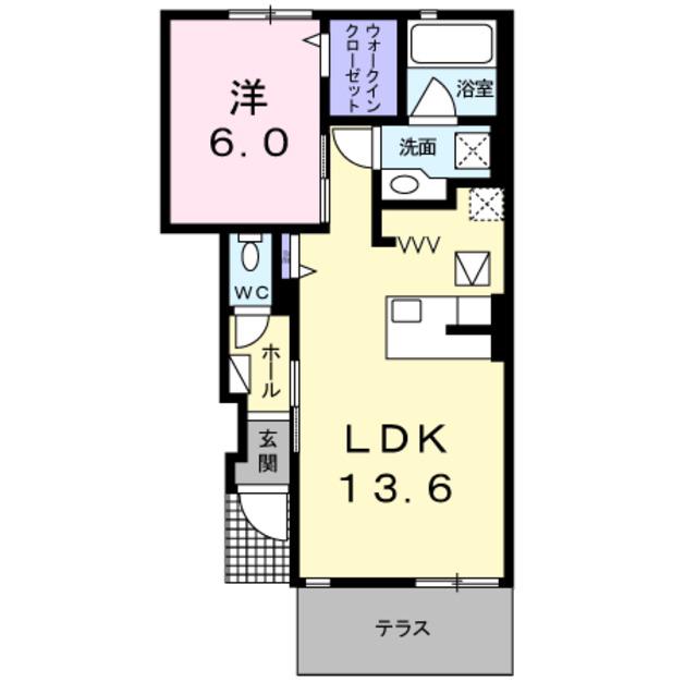 セカンド インプレス(2LDK/1階)の間取り写真