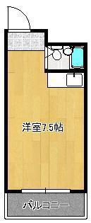 シティハイツVIP(ワンルーム/2階)の間取り写真