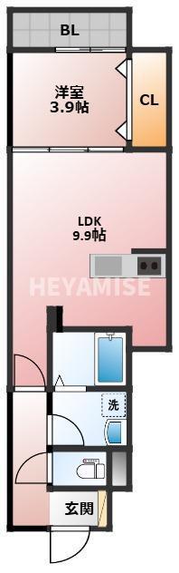 レジデンス小川(1LDK/1階)の間取り写真