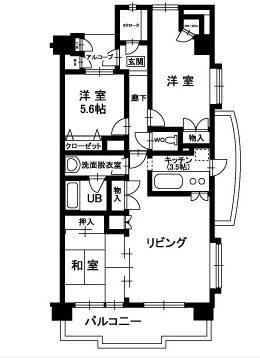 マンション・EL・ドラード(3LDK/8階)の間取り写真