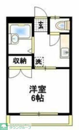 クロノス真光寺(1K/1階)の間取り写真