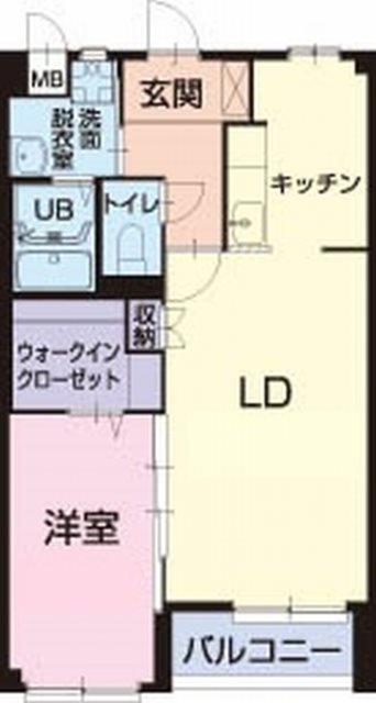 CASA VIOLETTE(1LDK/2階)の間取り写真
