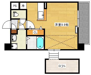 GRANXIA井口(ワンルーム/2階)の間取り写真
