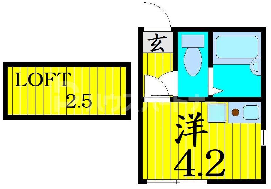 エスポワール西尾久(ワンルーム/3階)の間取り写真
