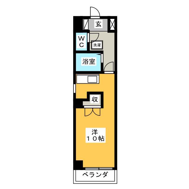 エステート柳原(ワンルーム/3階)の間取り写真