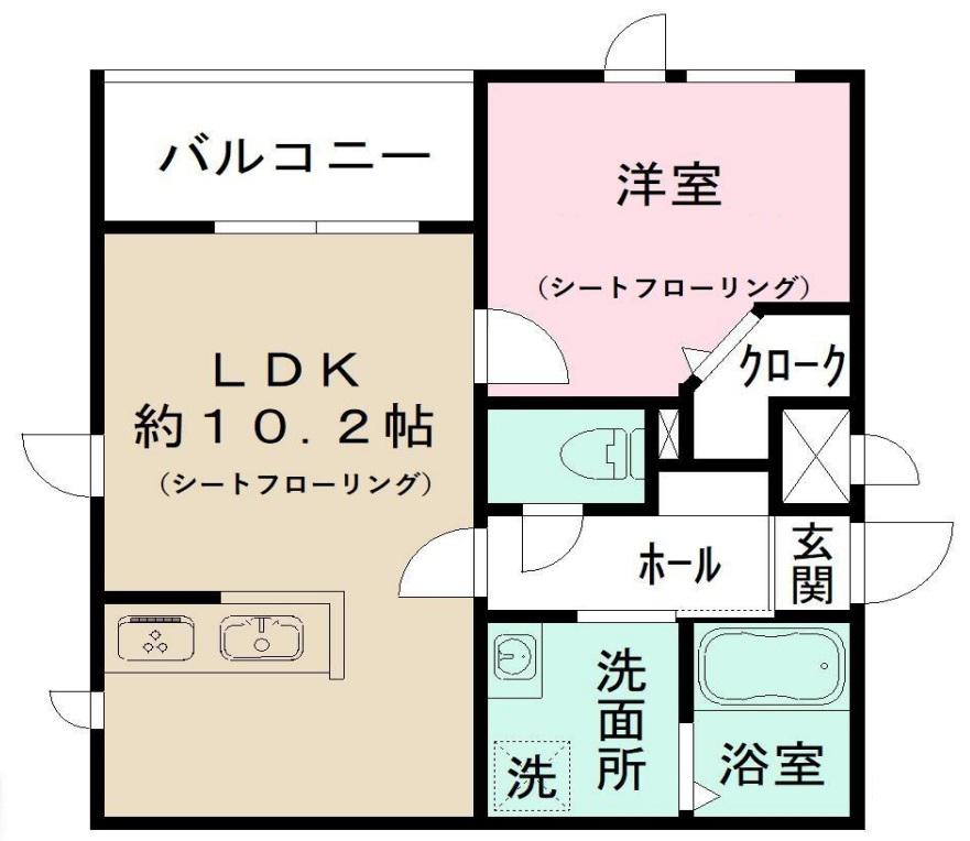 MOCXION大宮桜木(1LDK/2階)の間取り写真