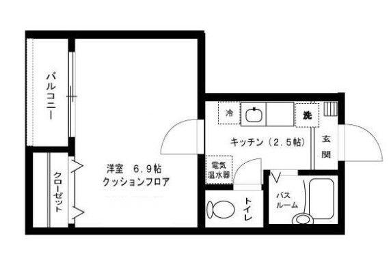 ドルチェ目白(1K/2階)の間取り写真