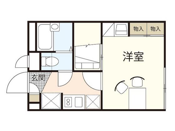 レオパレスコメット(1K/1階)の間取り写真