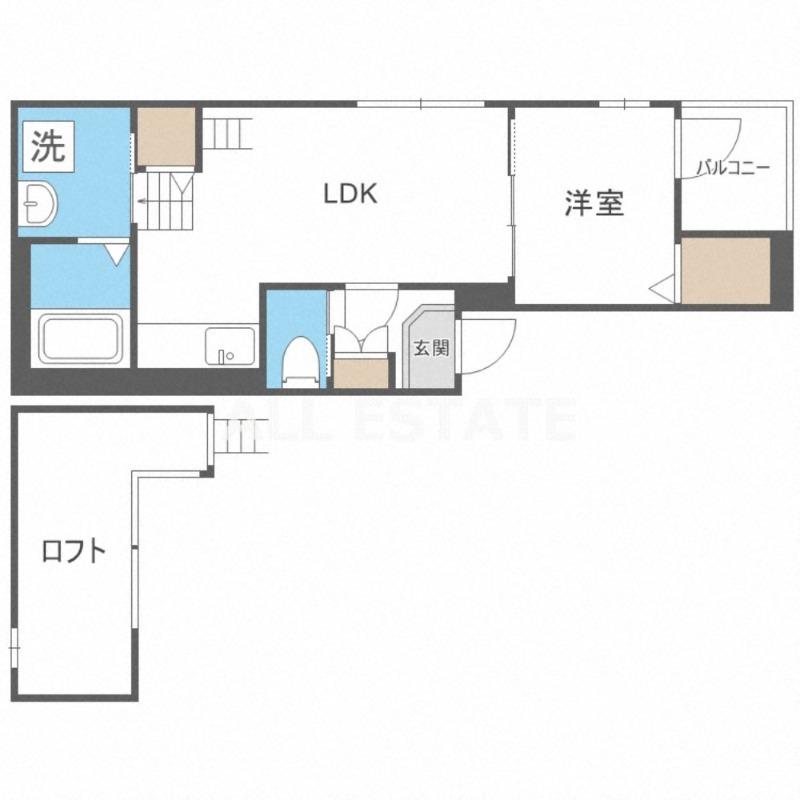 VIE NOUVELLE新今里(1LDK/2階)の間取り写真
