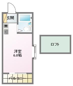 エスポワール日吉(ワンルーム/2階)の間取り写真