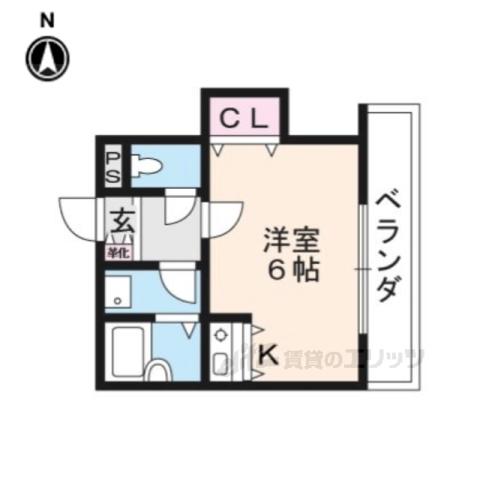熊野道谷口マンション(ワンルーム/1階)の間取り写真