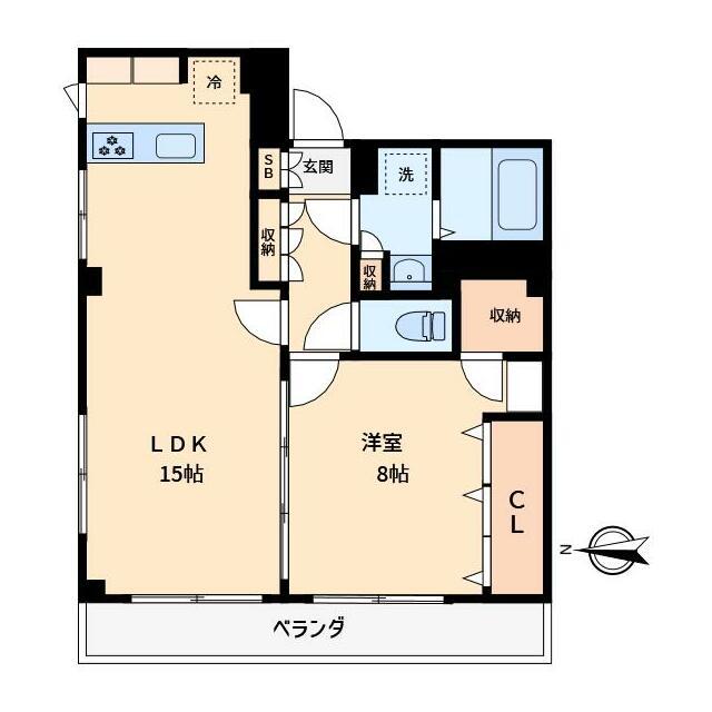 アルメリア清澄白河 部屋番号201(1LDK/2階)の間取り写真
