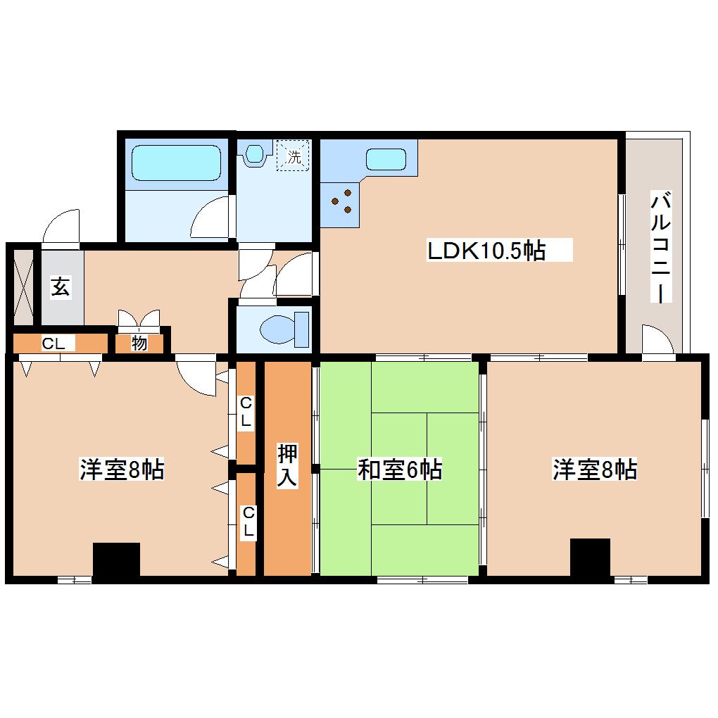 G・FIELD(3LDK/2階)の間取り写真