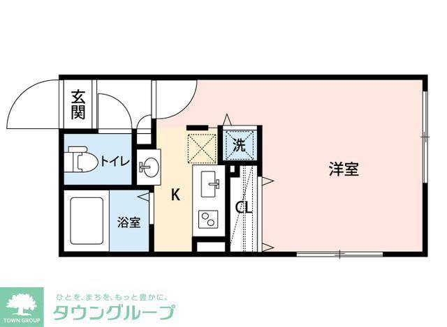 モデュロール氷川台(1K/3階)の間取り写真