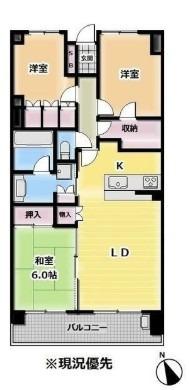 ヴィスタマークス川口新井宿(3LDK/2階)の間取り写真