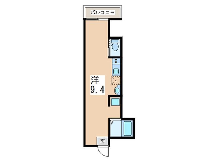 MQUARTO江田(ワンルーム/3階)の間取り写真